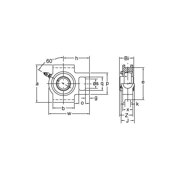 SINGLE ROW BALL BEARING, 1-5/16'' WIDE SET SCREW WIDE SLOT TAKE-UP